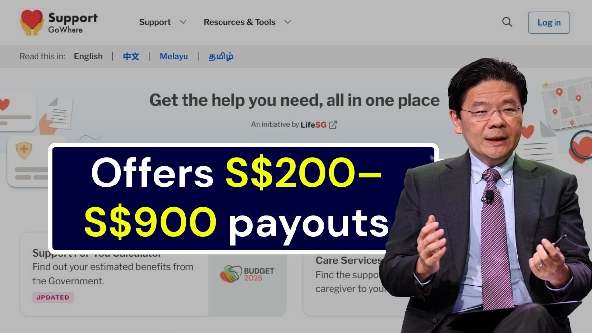 Offers S$200–S$900 payouts